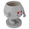 Succulent Pot Adorable Smiling Figure Standing Thumb Up Resin Flower