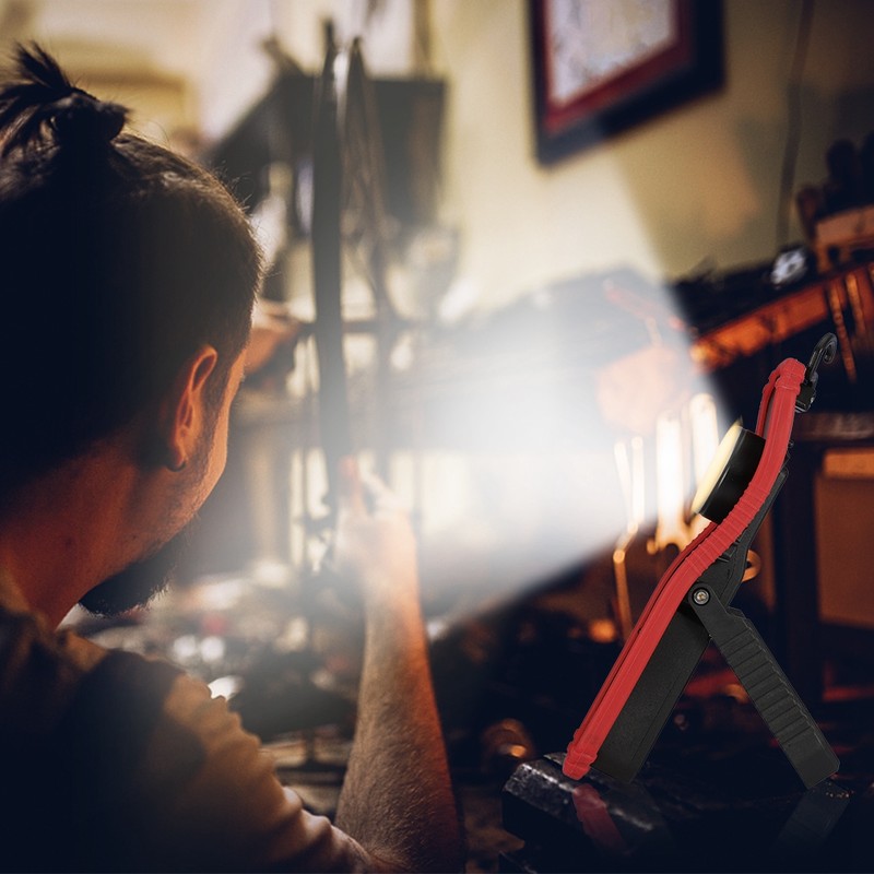 Portable COB Emergency Spotlight LED Warning Lamp with Magnet for