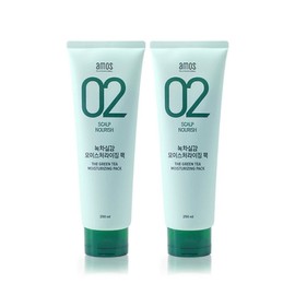 Amos Green Tea Real Intensive Moisture Pack 250ml x 2 / 아모스 녹차실감 인텐시브 모이스처 팩 250ml 2개