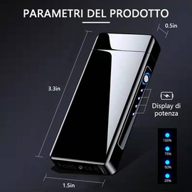 YOZWOO Electric Lighter Rechargeable, High Power Flame Arc Lighter, USB Lighters with LED Battery Indicator, Windproof Electronic Lighters for Candle Camping with Gift Box (Black)