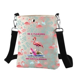 ENSIANTH Flamingo Gifts for Her Flamingo Crossbody Purse Pink Flamingo Gifts Flamingo Lover Gifts Flamingo Travel Crossbody Bag (Flamingo C)