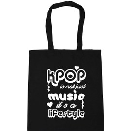 Hippowarehouse KPOP Is Not Just Music It's A Lifestyle Tote Shopping Gym Beach Bag 42cm x38cm, 10 litres