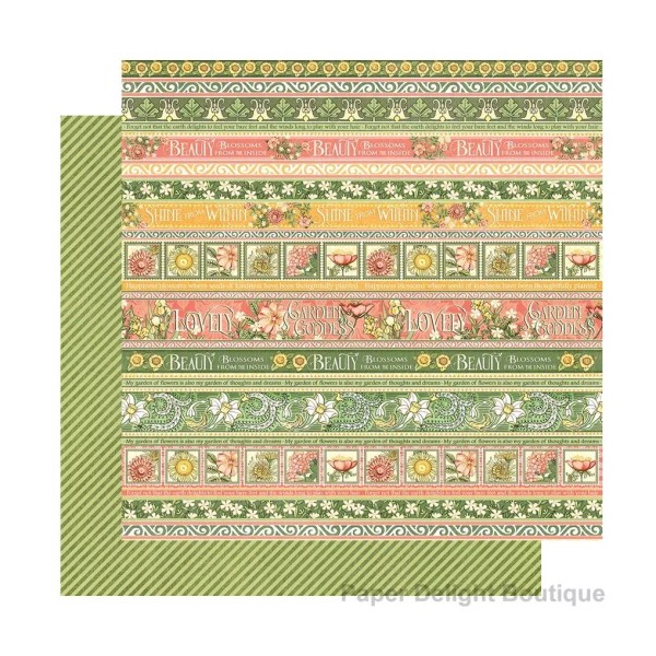 Graphic 45 2 Sheets of Graphic 45 GARDEN GODDESS 12x12