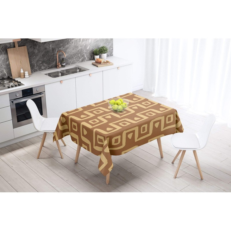 Le Jardin du Lin Kitchen Decoration Tablecloth Brown Tones 140