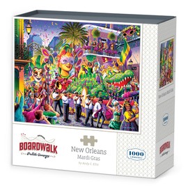 New Orleans Mardi Gras by Boardwalk - 1000 Piece Jigsaw Puzzle