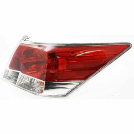 UPPARTS Tail Light Assembly For 2008 2009 2010 2011 2012 Honda Accord LX EX EX-L - Fits Passenger Side of Accord Tail Lights - Rear Outer Taillight Brake Light Includes Bulb, Lens, Housing