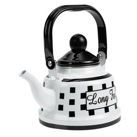 Enamel Teapot Vintage Tea Pot Enamel Tea Pot Ceramic Tea Kettle Stovetop Tea Kettle Convenient Water Kettle Floral Steel Teapot Hot Tea Pot Coffee Pot Tea Supply Applique Concrete