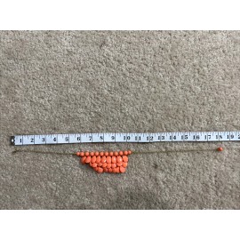 Unbranded Statement Bubble Bib Necklace, Coral Orange Chunky Chic*