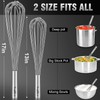 Walfos Whisks Large Whisk Set of 2, Heavy Duty Stainless
