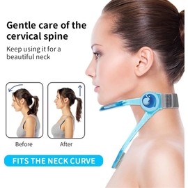 Neck Brace, Neck Collar wtih 360° Adjustable Soft Chin Support, Cervical Collar for Forward Head Posture Correction and Cervical Spine Support, Neck Brace for Neck Pain and Support (Blue)