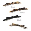 VingTAINE H7047-BR- Tortoise Shell Style Thin Ribbon Barrette Marble Thin