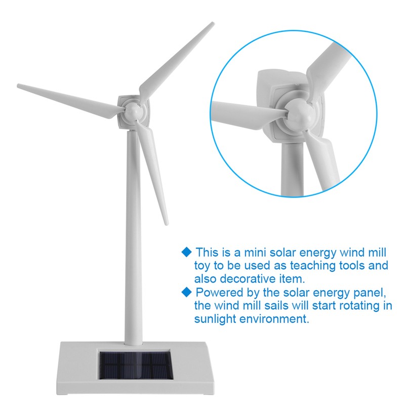 Mini Solar Energy Wind Mill Toy Kids Children Science Teaching