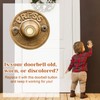 2 Pack Lighted Doorbell Button Replacement, Push Door Bell Ringer