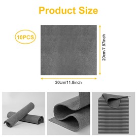 Vicloon 10PCS Microfiber Glass Cleaning Cloth, Reuseable Streak Free Magic Fiber Microfiber Cleaning Cloth, No Trace Absorben Microfiber Cleaning Rags for Kitchens Glass Cars Windows (30 * 20CM)