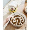 Slow Feeder Dog Bowl - 1.5 Cups Ceramic Puzzle Feeder