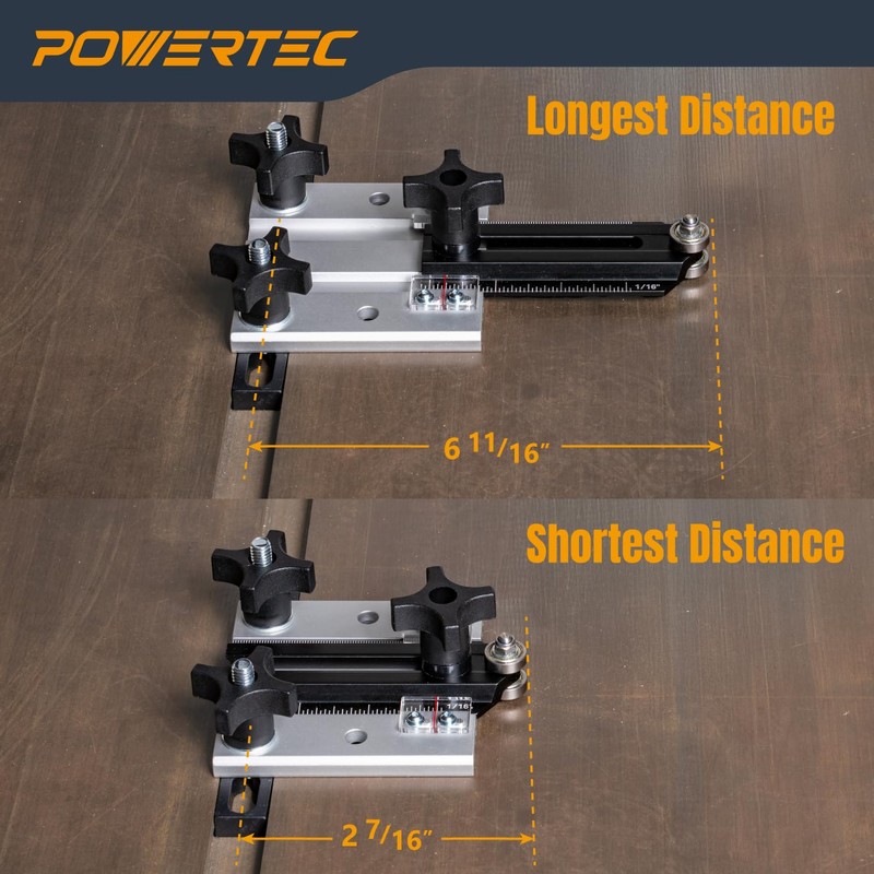 POWERTEC Thin Rip Jig for Table Saw - Sliding Guide