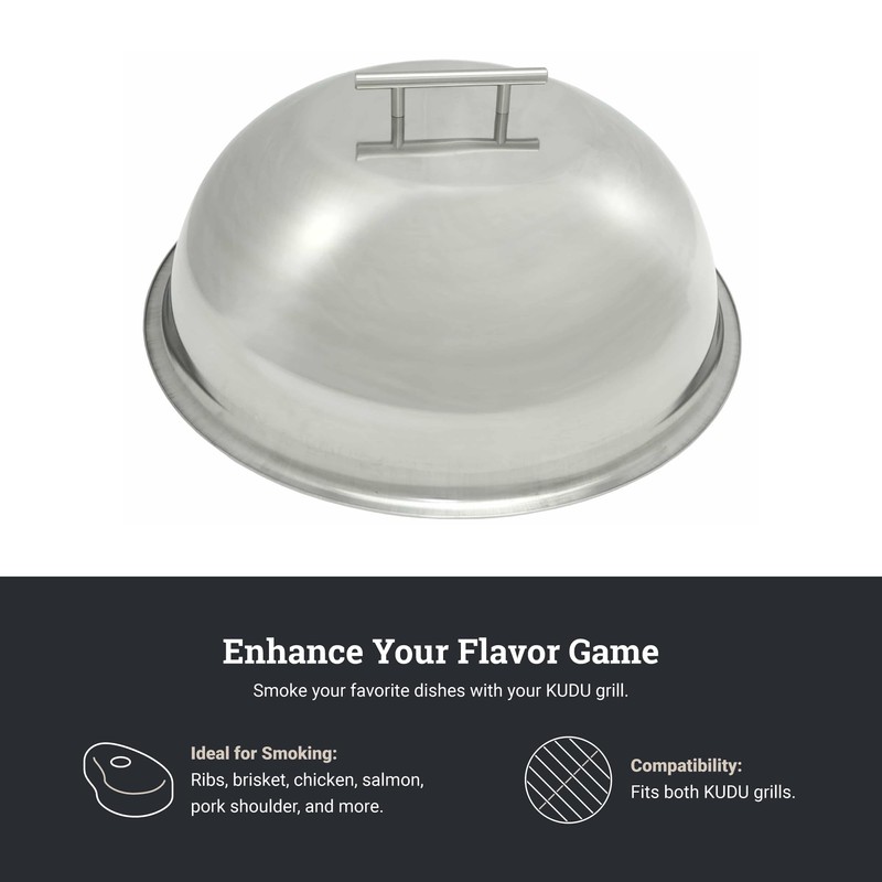 KUDU Smoker Lid - BBQ Cover to Convert Grill into