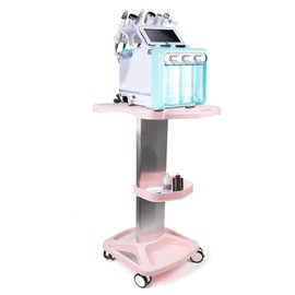 Beauty Salon Trolley Cart - Aluminum Alloy Mobile Trolley Stand, for Body Beauty Instrument, Spa Tattoo Rolling Cart, Pink