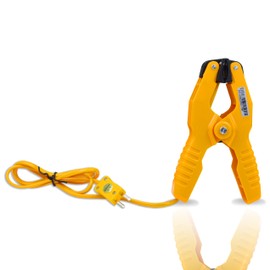 ZIBOO ATTPC3 Pipe Clamp K-Type Thermocouple Adapter, use for UEI clamp Meter,HVAC Temperature Probe for Clamp Meters, Surface Thermometer for Boiler and AC Line Temperature Readings