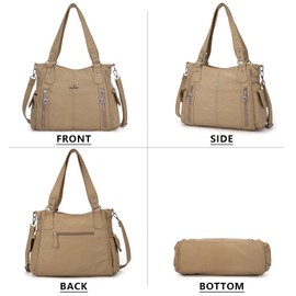 Zocai Women's Handbag, Elegant Large Shoulder Bag for Office, School, Shopping - -