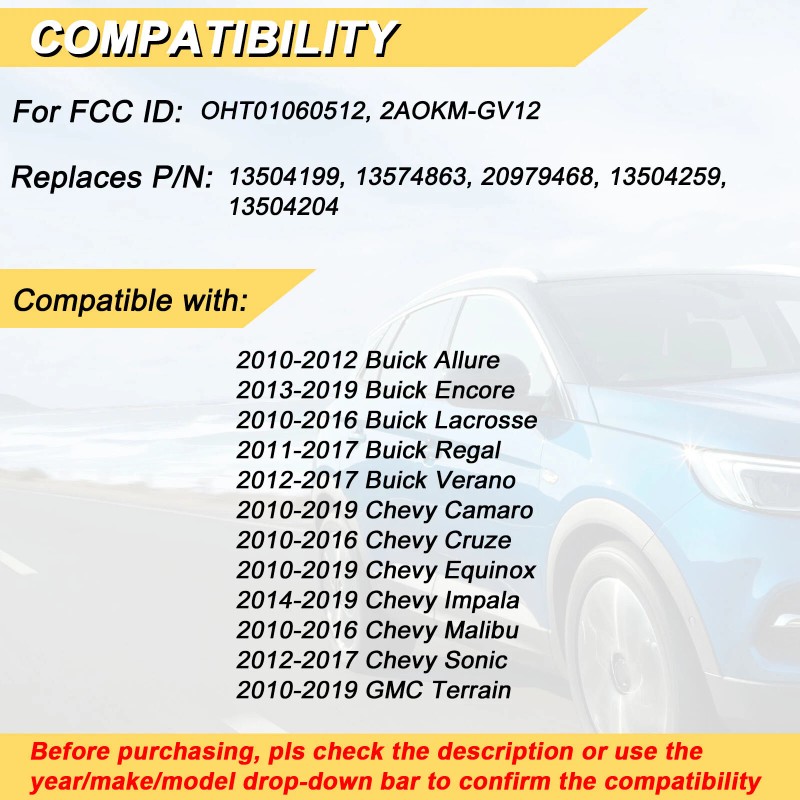 Kible 2 For 10 - 19 Chevy Equinox Camaro GMC