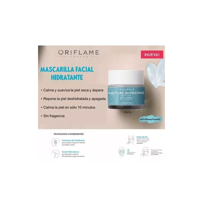 Optimals Mascarilla Facial Hidratante-ácido Hialurónico Oriflame