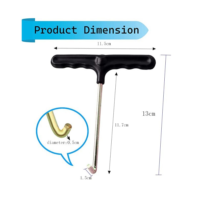 Plastic Hockey Skate Tightener Wire Sports Skate Key Tool Shoe