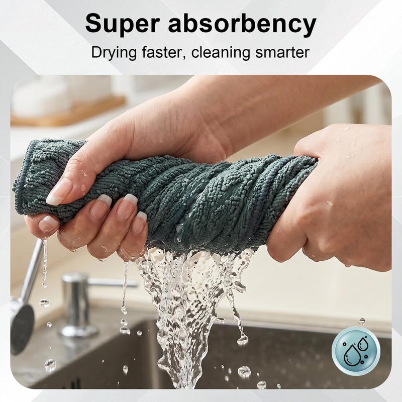 INFICRIME 6 Pack Microfiber Cleaning Cloths, 12 x 12 Inch