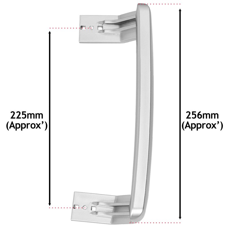 Spares2go Door Handle Compatible with Beko Fridge Freezer (Silver)