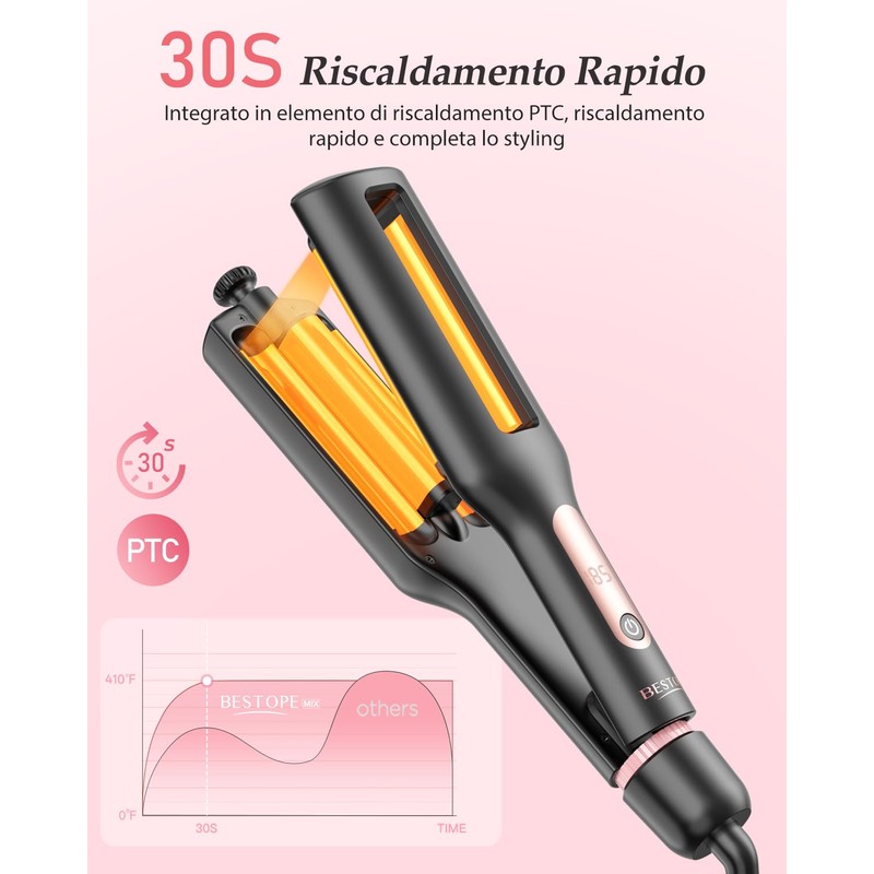 4 In 1 Regolabile Piastra Onde per Capelli - 22/25/32/38mm