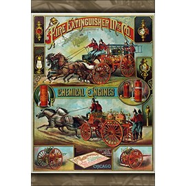 History Galore 24"x36" Gallery Poster, Fire Extinguisher Manufacturing Company chicago 1890