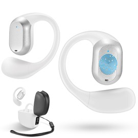 ASIILOVI Auriculares de oído abierto VG336 de tamaño de bolsillo Auriculares de conducción de ajuste cómodo y potentes auriculares inalámbricos de graves, Bluetooth 5.3 con control táctil, auriculares