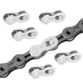 Qrity 5 Pairs Bicycle Chain Link 9-Speed Steel Bicycle Chain Link Bicycle Missing Link for Road Mountain Bike Road Bike Road Bike