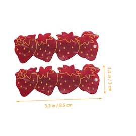 Outanaya 2Pcs Strawberry Hair Clips for Women Cute Fruits Barrette Hair Accessories Stylish Minimalist for Daily Outfits and Special Occasions