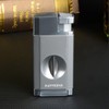 Kavydens Torch Lighter with The V Cutter, Refillable Butane Double