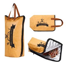 HYEIOL BBQ Blanket for Resting Meat,21inch Meat Resting Blanket with Wide Mouth,Reusable Smoker Grilling Meat Insulated Resting Bag for Large Brisket/Beef/Pork Shoulders/Turkeys