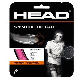 HEAD Synthetic Gut Tennis String Full Set, 17 Gauge, Pink, 40 Foot Length