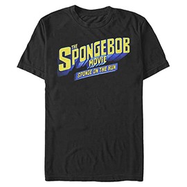 Nickelodeon Herren Big & Tall Sponge on The Run Movie Logo T-Shirt, Schwarz, 3XL