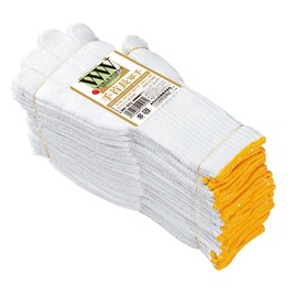 Otafuku Glove WW-942 Work Gloves, Wrist Length, 7 Gauge Tokubo, Approx. 28.1 oz (800 g) / Dozen, Free Size, White