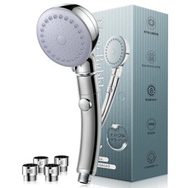 Benlera Shower Head Micro Nano Bubble [3D Premium・Angle Adjustment] Water-Saving Shower Head with Hand Stop, 3-Stage Mode, Ultra Fine Bubble, Hair Pore Care, Stain Removal, Beautifies Skin and Scalp