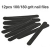 Nail File 12pcs Professional Double Sided 100/180 Grit Nail Files
