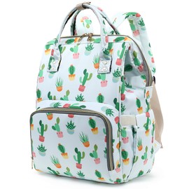 Xunteny Cactus Women Laptop Backpack, College School Backpack Bookbag 15.6 Inch Computer Backpacks for Work Business Travel