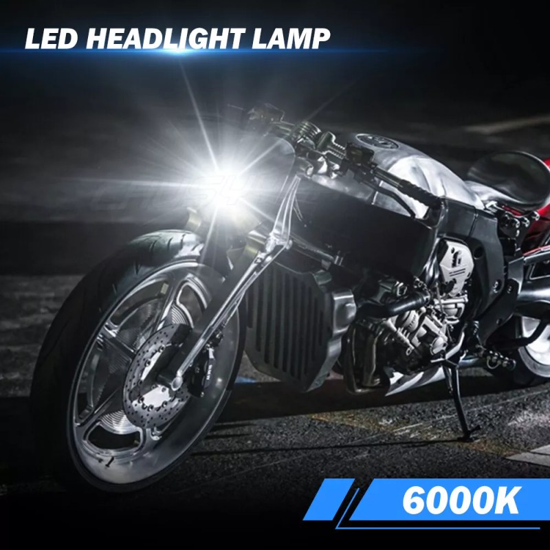 CHUSYYRAY H7 LED Motorcycle Headlight Bulb Kit 6000K White For