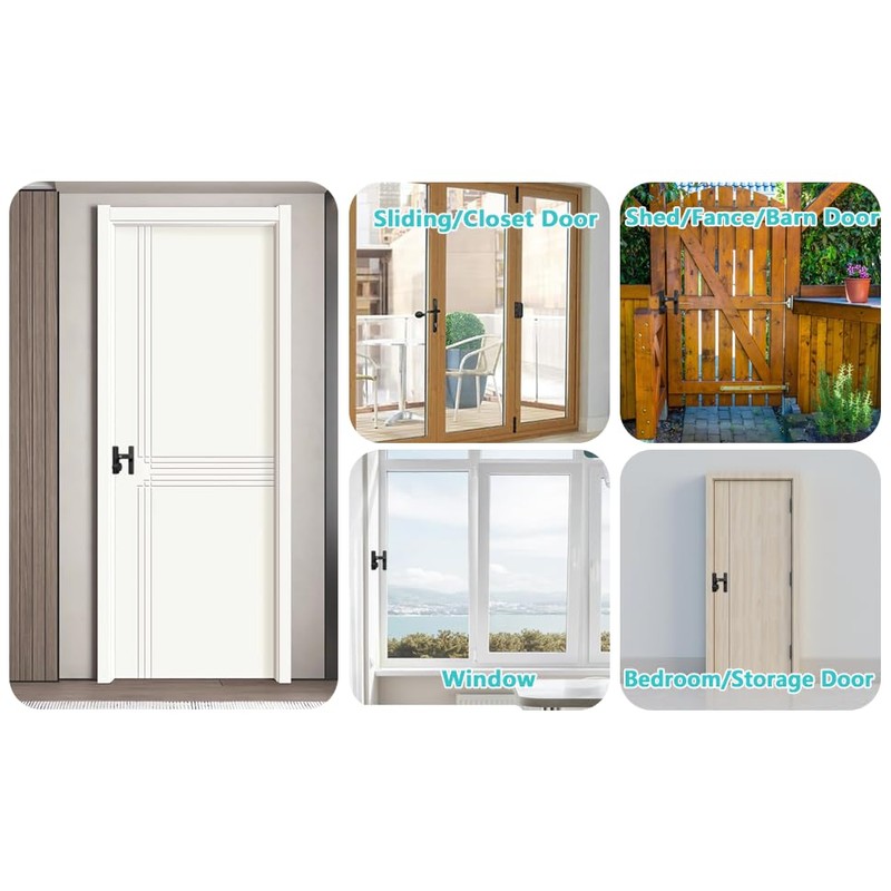 Barn Door Lock - 90 Degree Flip Latch Lock with