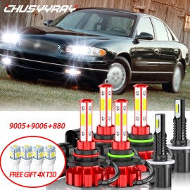CHUSYYRAY 6X FOR Buick Regal 1997 1998-2004 Headlight Fog Lights Bulbs Combo 12000LM LED
