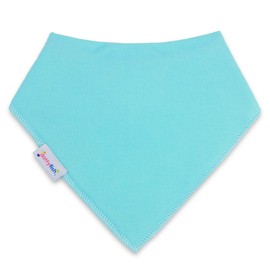 Dotty Fish Baby Bandana Bibs. Drool Bibs. Super Absorbent Teething Bib. Pale Turquoise. Organic Cotton Bib.