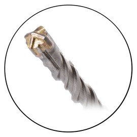 SDS Plus Drill Bit, Length 8 x 110 mm (Ideal for Drilling in Concrete/Natural Stone/Masonry, 4 Carbide Tips, Suitable for Reinforcing Iron), Pack of 5