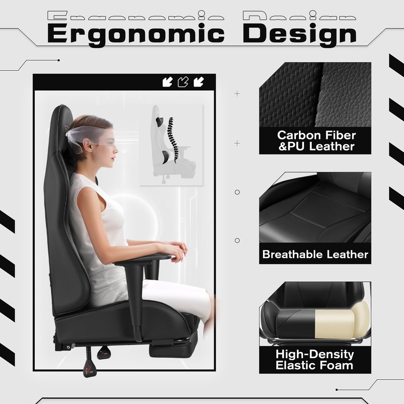 Homall Gaming Chairs, Computer Chair with Footrest and Massage Lumbar