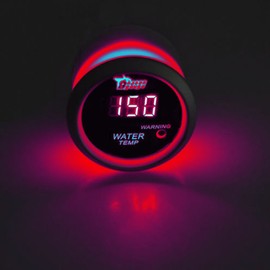 ESUPPORT Medidor de Temperatura del Agua 2" 52 mm Coche Universal Digital Luz LED Rojo Indicador de Temperatura Gauge Instrumentos Equipo