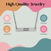 FashionJunkie4Life Stainless Steel 222 Bar Necklace | Laser Engraved Angel